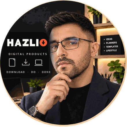 The person behind HAZLIO, at their desk